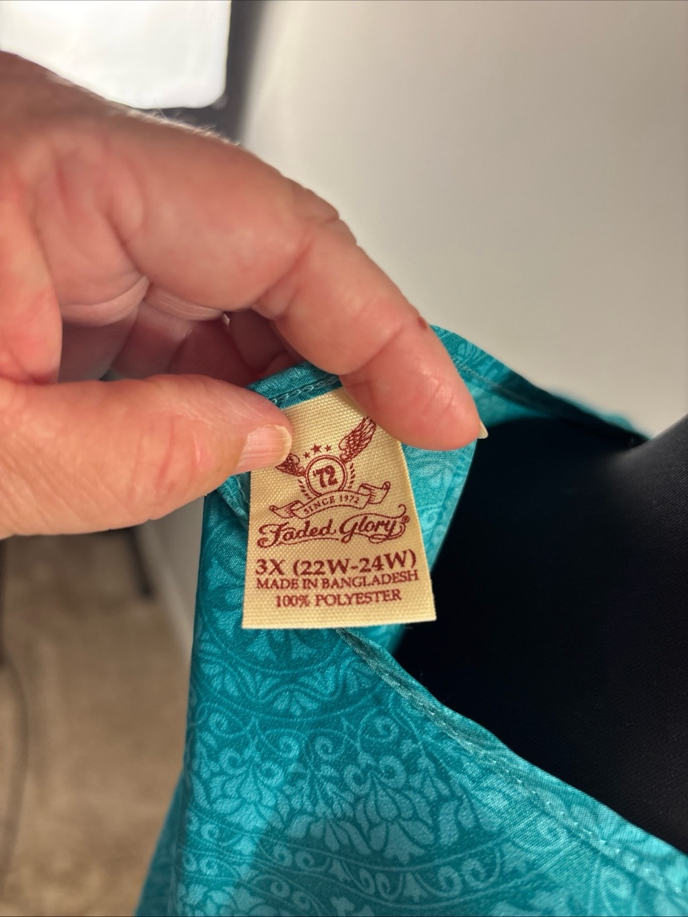 Faded Glory Teal Sleeveless Scoop Neck Tank Top. 645 - Picture 4 of 9
